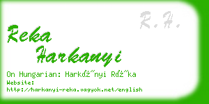 reka harkanyi business card